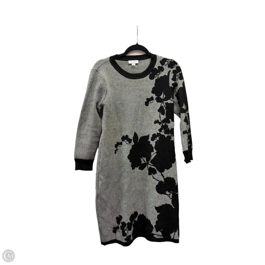 Dress Casual Midi By Calvin Klein In Black & White, Size: M