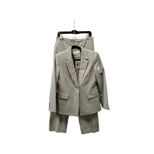 Pants Suit 2pc By Tahari In Grey, Size: 10p