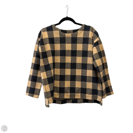 Top Long Sleeve By J. Jill In Plaid Pattern, Size: S