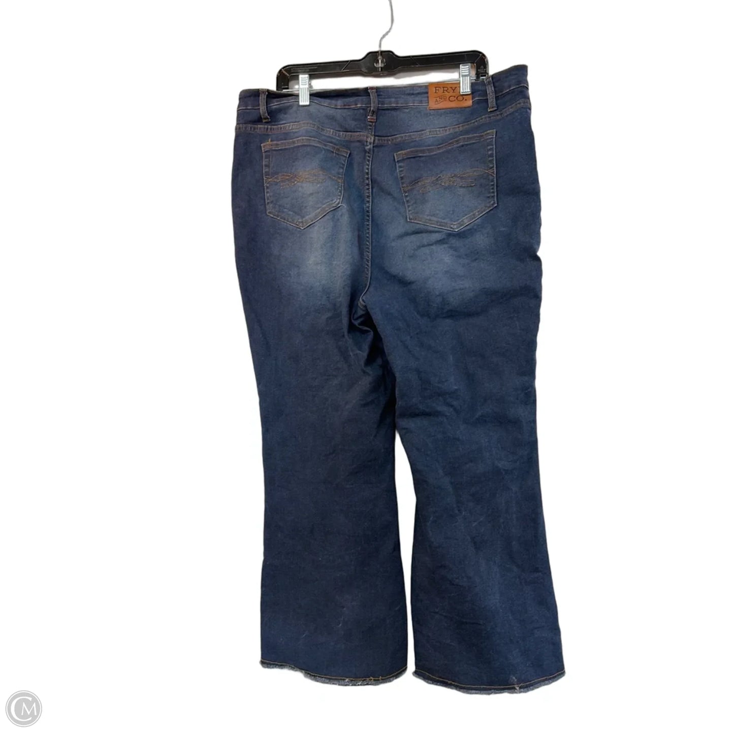 Jeans Straight By Frye And Co In Blue Denim, Size: 20w