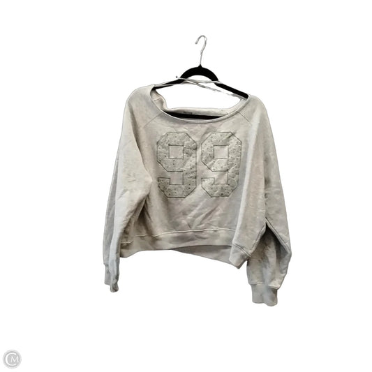 Sweatshirt Crewneck By Hollister In Grey, Size: L