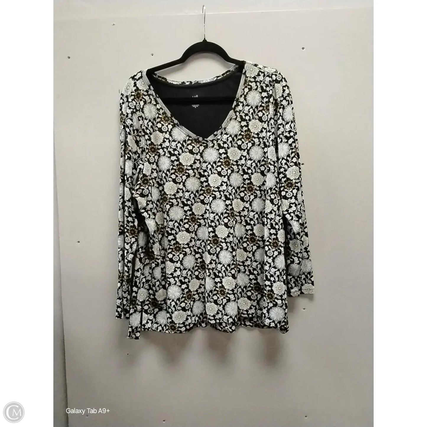 Top Long Sleeve By J. Jill In Floral Print, Size: Xl