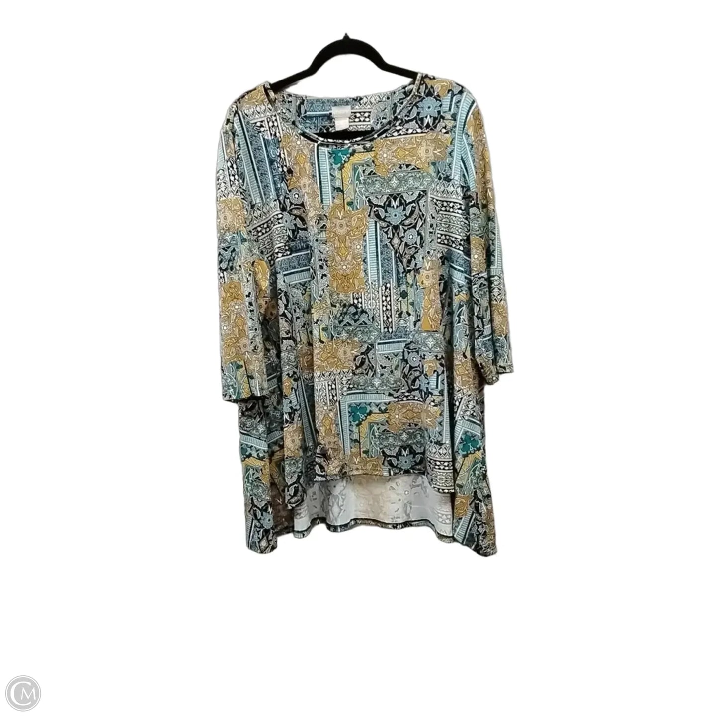 Top Long Sleeve By Chicos In Paisley Print, Size: Xl