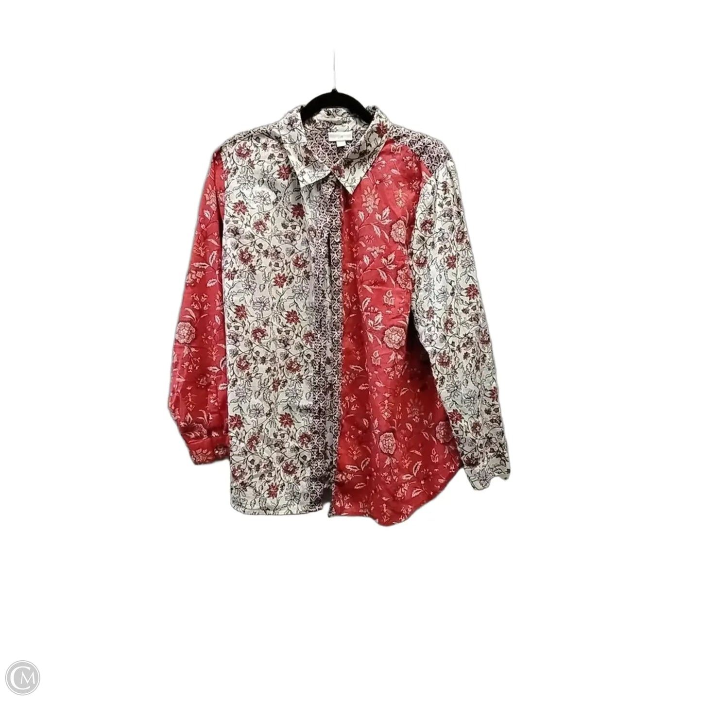 Top Long Sleeve By J. Jill In Floral Print, Size: Xl
