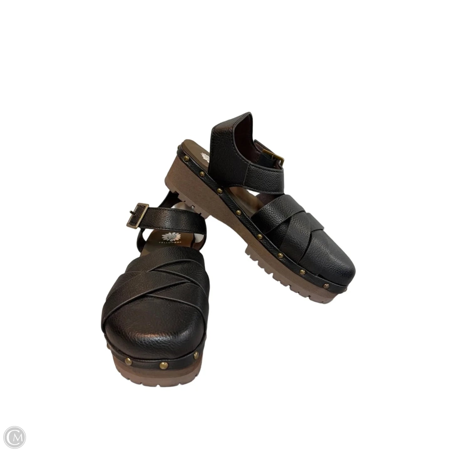 Sandals Heels Platform By Yellow Box In Black, Size: 7.5