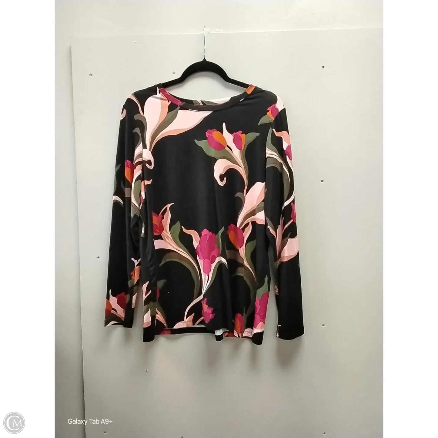 Top Long Sleeve By Chicos In Floral Print, Size: L