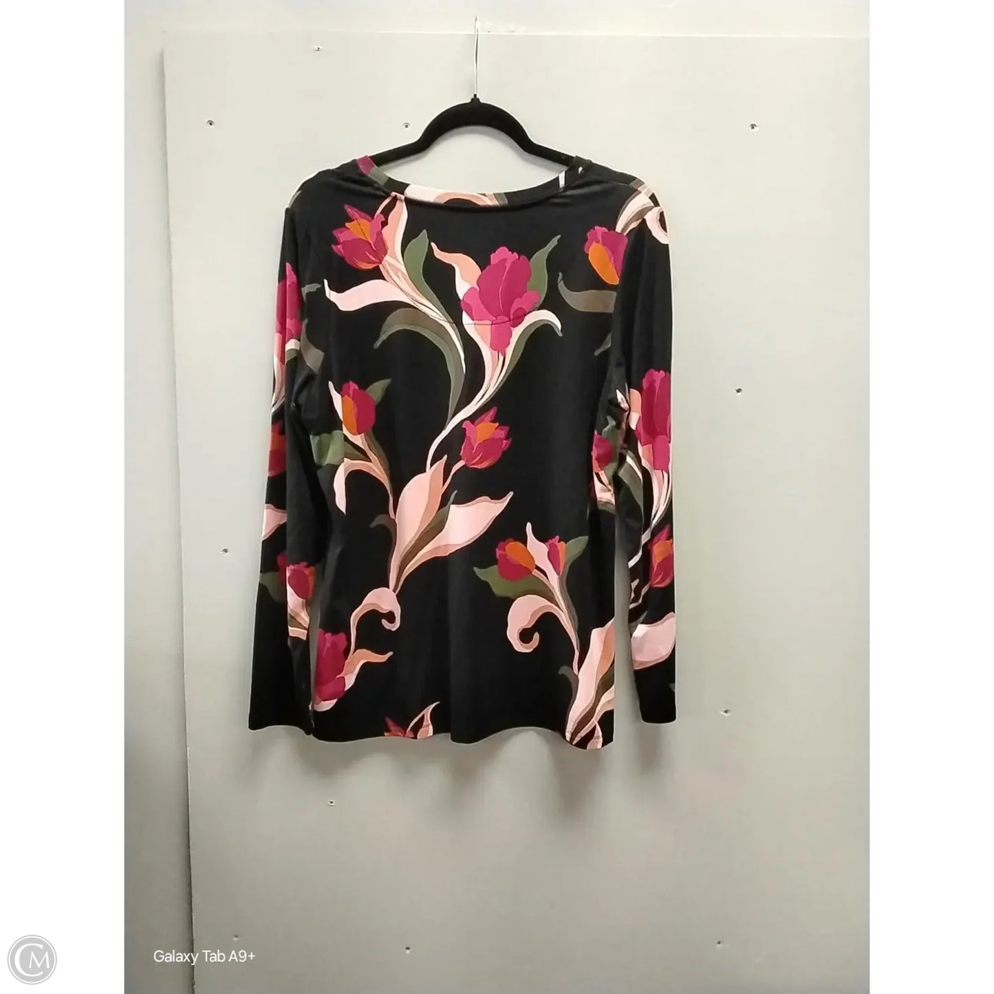 Top Long Sleeve By Chicos In Floral Print, Size: L