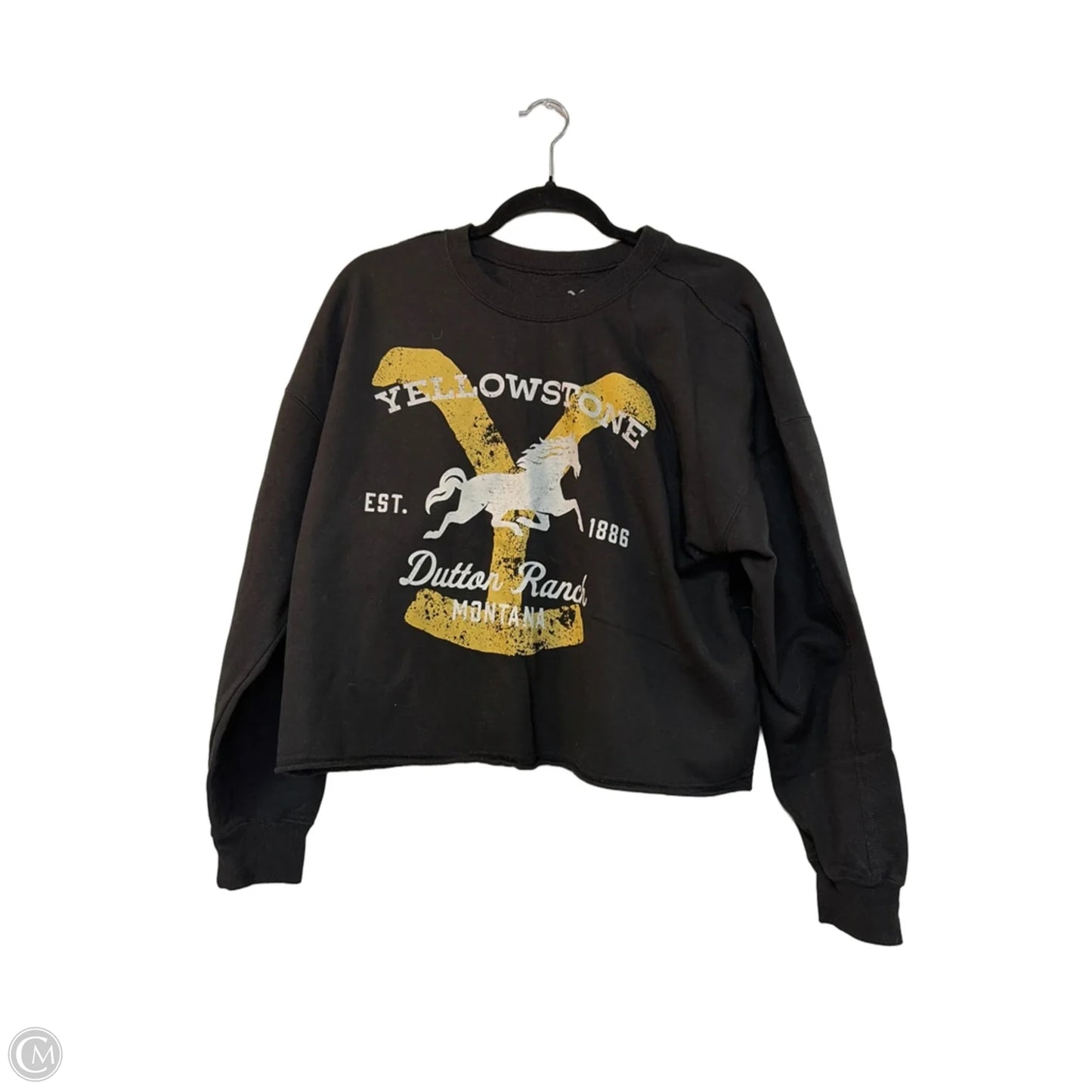 Sweatshirt Crewneck By Clothes Mentor In Black, Size: Xl