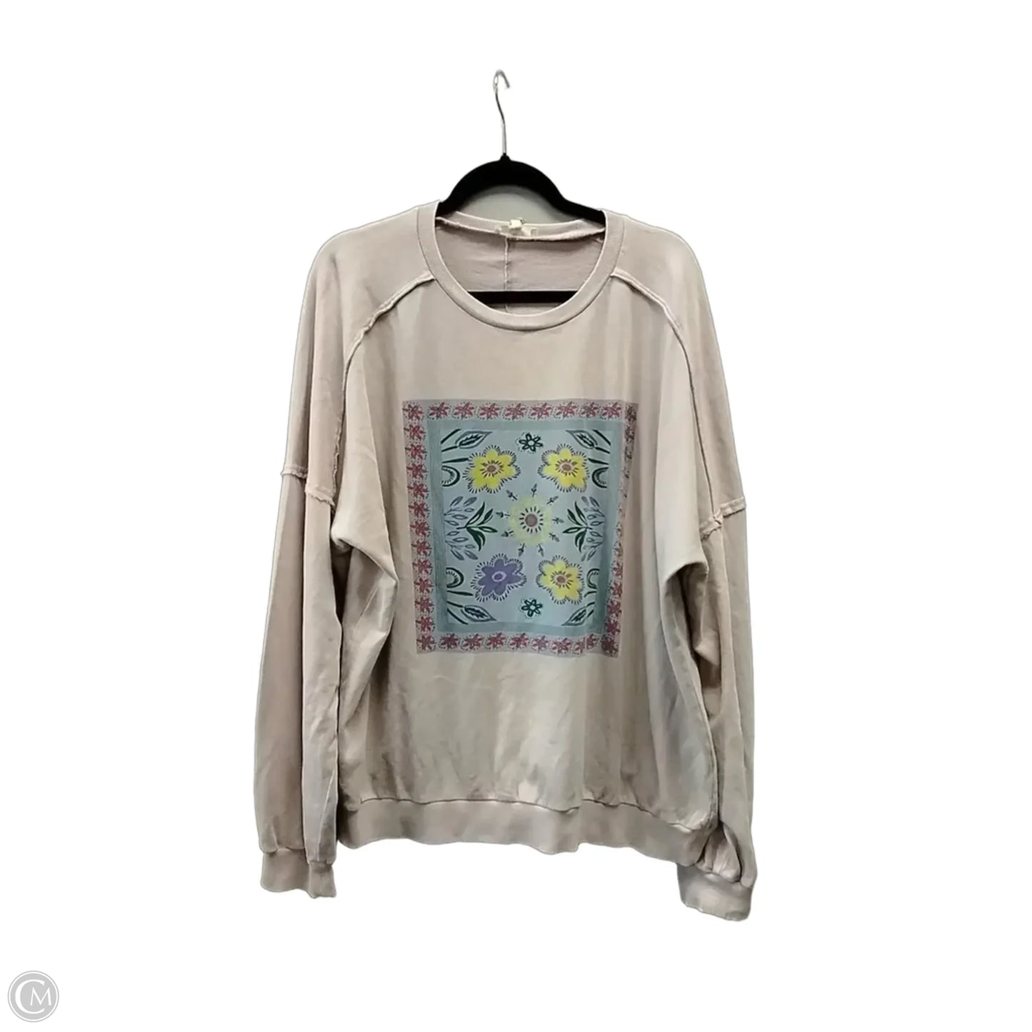Sweatshirt Crewneck By Easel In Pink, Size: M
