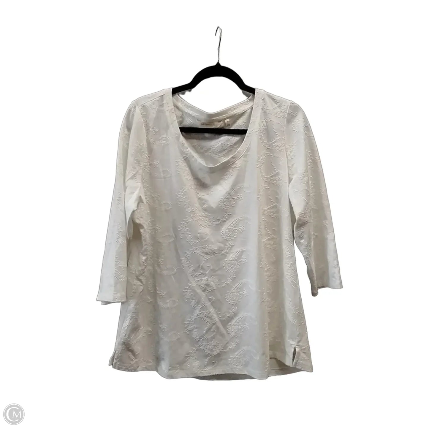 Top Long Sleeve By Soft Surroundings In White, Size: Xl