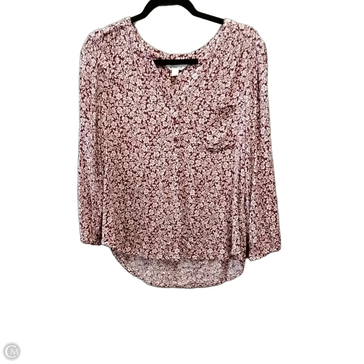 Blouse Long Sleeve By Market & Spruce In Floral Print, Size: L