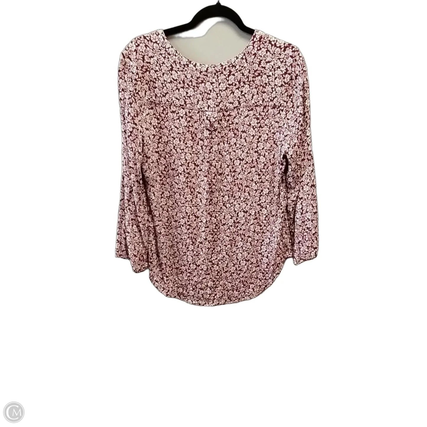 Blouse Long Sleeve By Market & Spruce In Floral Print, Size: L