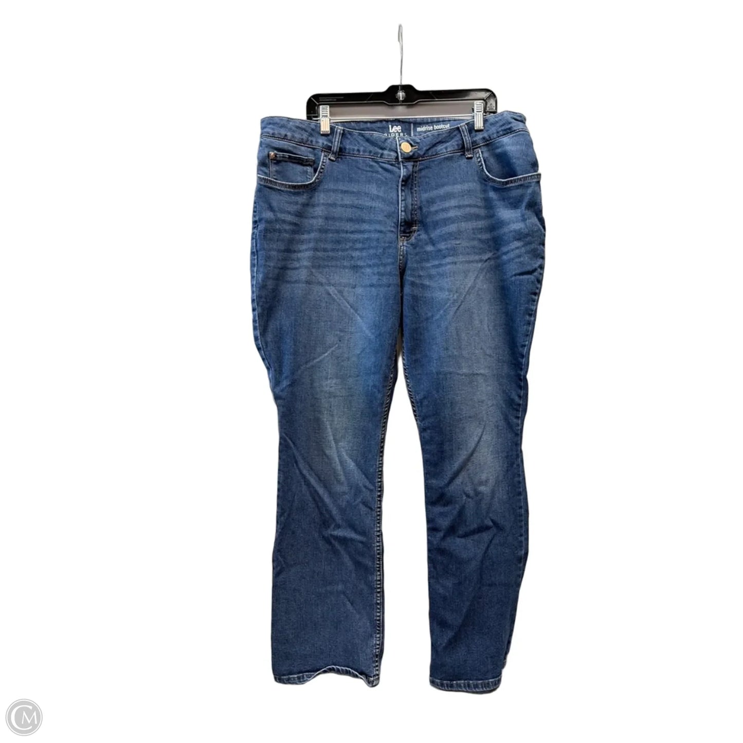 Jeans Boot Cut By Lee In Blue Denim, Size: 20