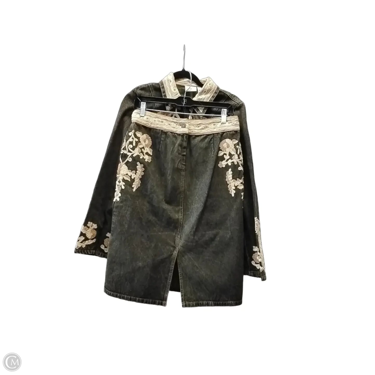 Skirt Set 2pc By Jeanology In Blue Denim, Size: 6