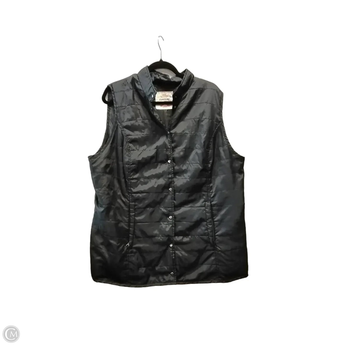 Vest Puffer & Quilted By Avenue In Black, Size: 2x