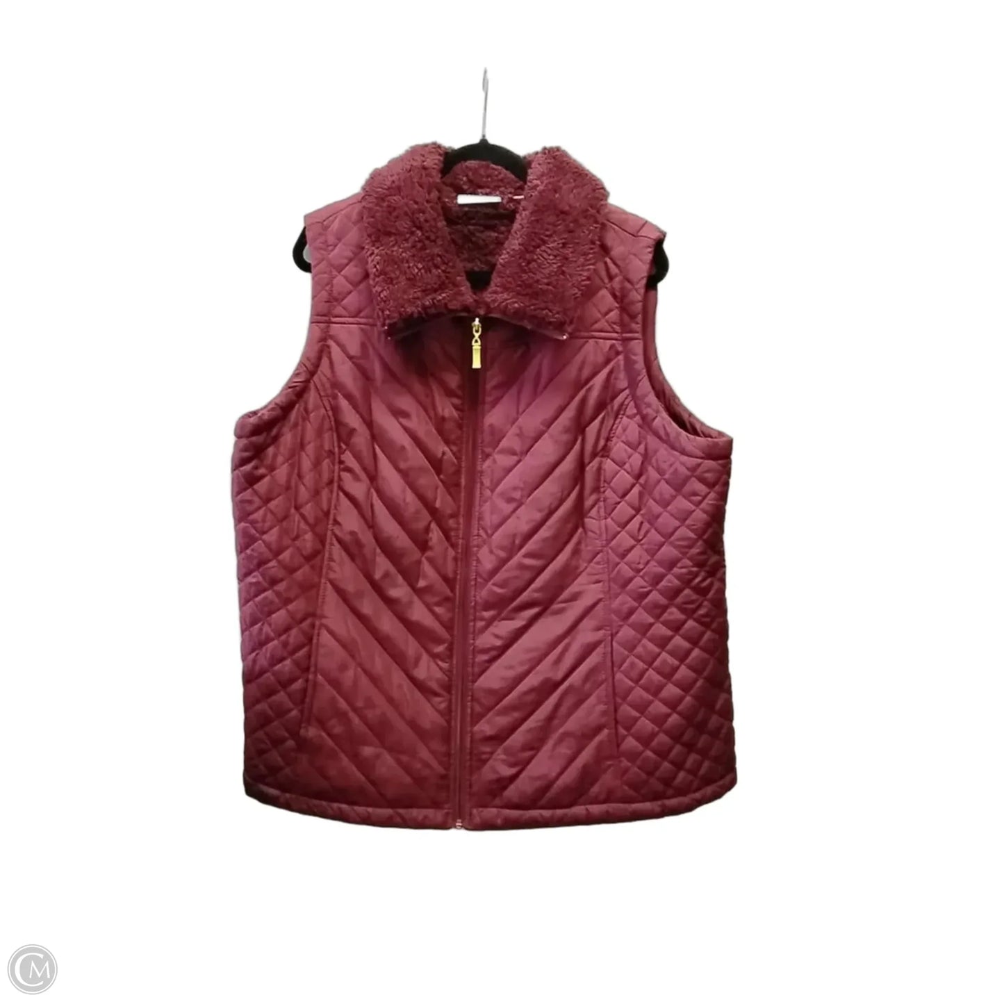 Vest Puffer & Quilted By D&co. In Red, Size: 1x