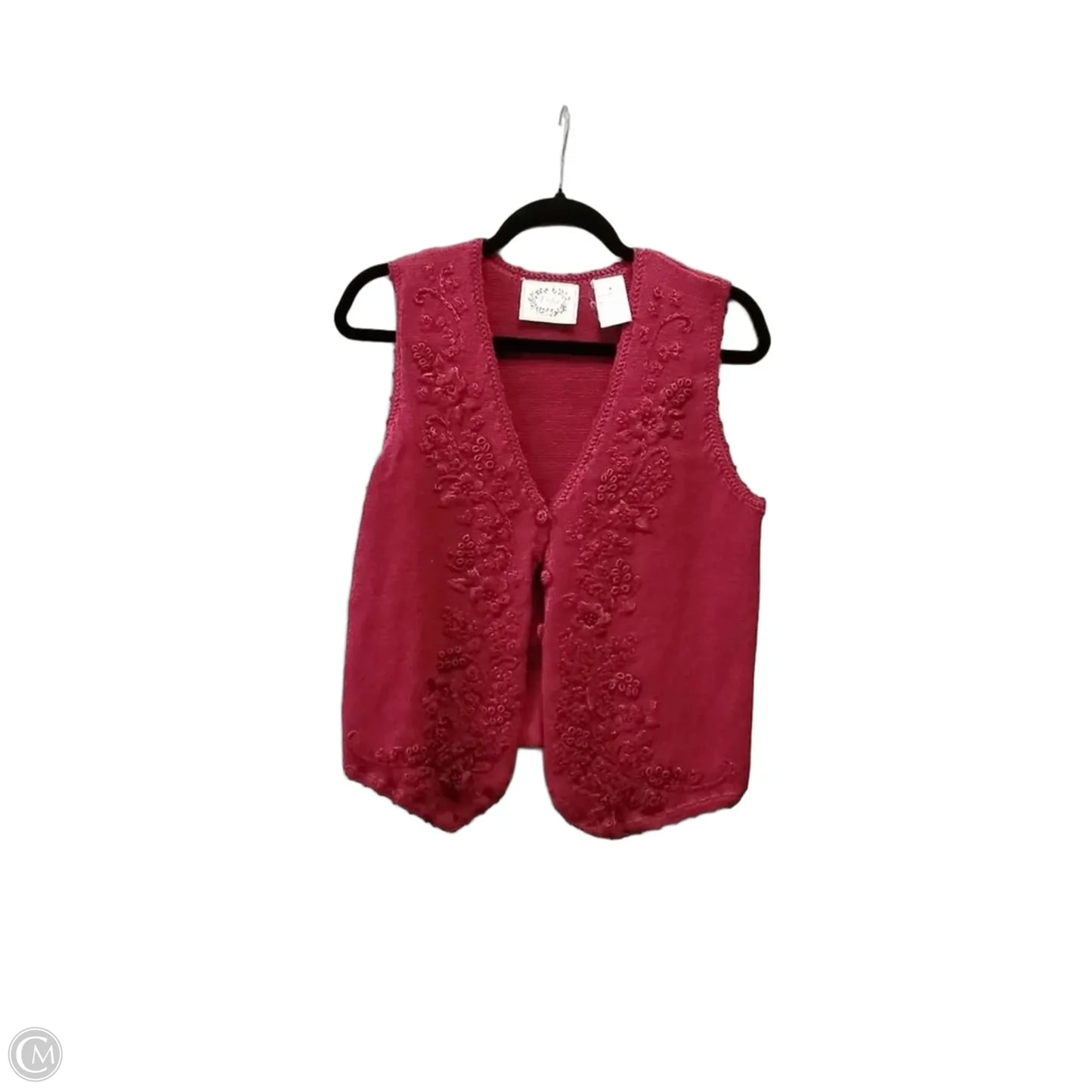 Vest Sweater By Erika And Co In Red, Size: M