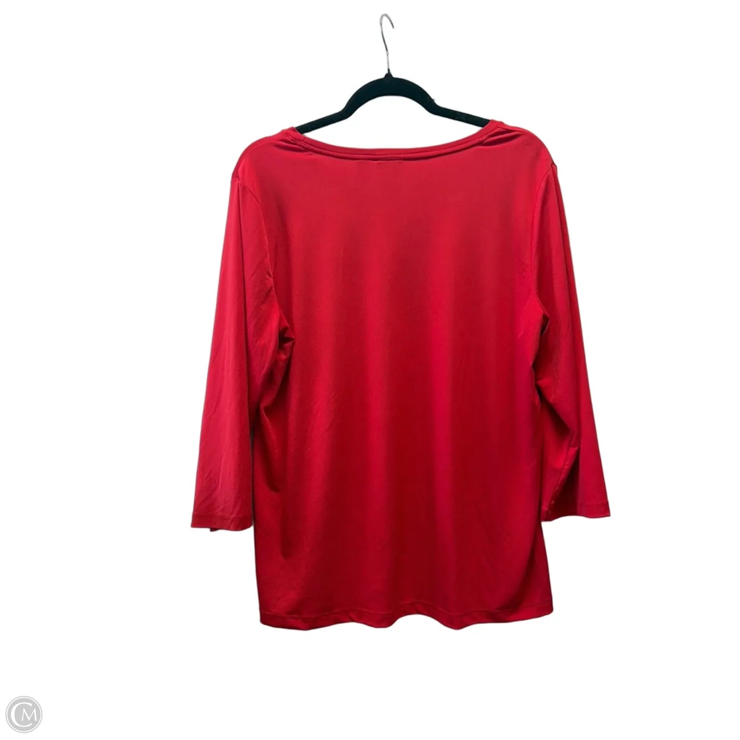 Top Long Sleeve Basic By Chicos In Red, Size: L