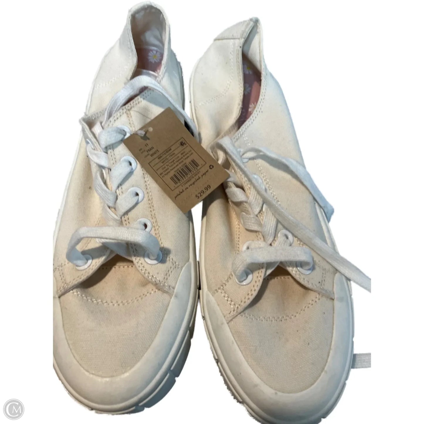 Shoes Sneakers By Clothes Mentor In Cream, Size: 11
