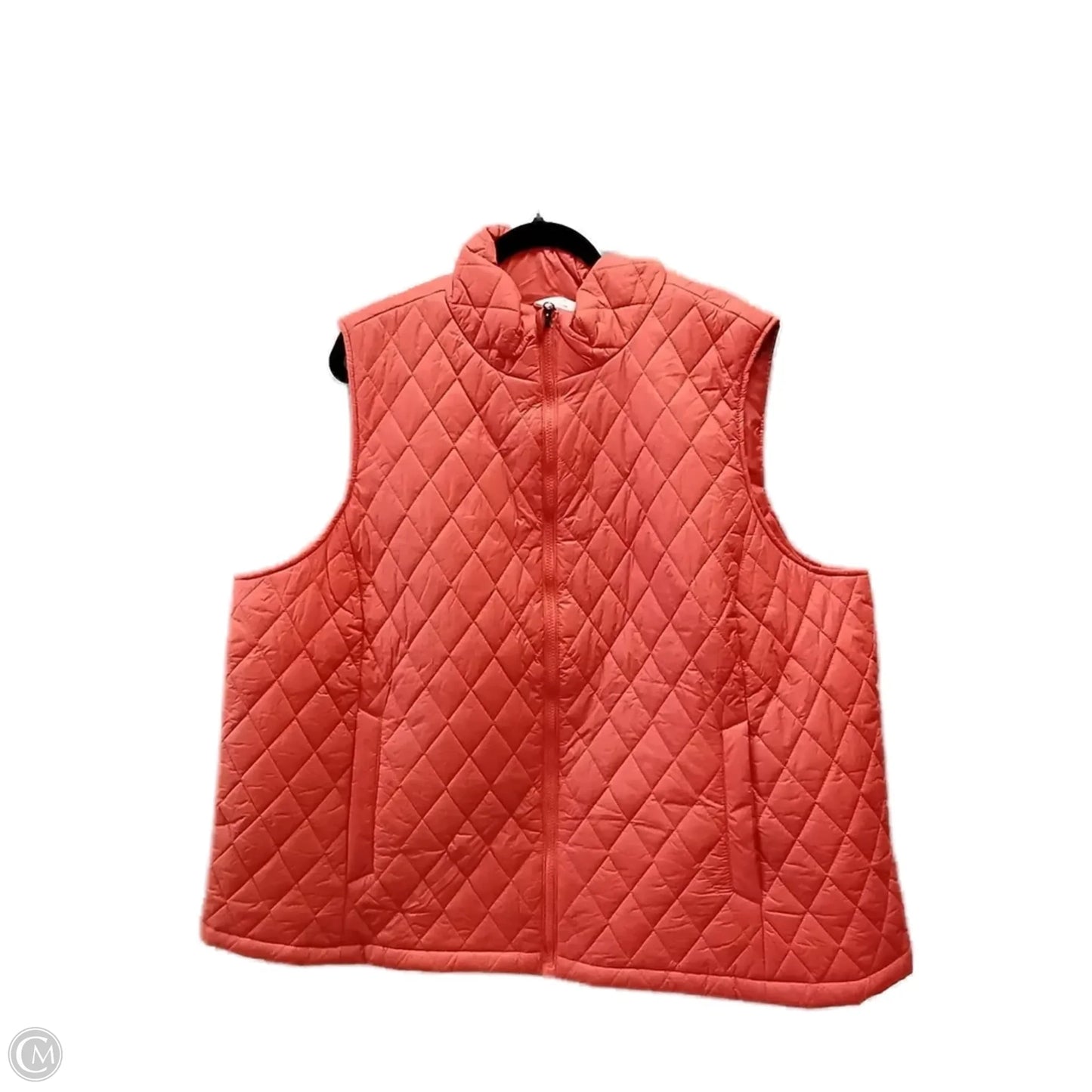Vest Puffer & Quilted By Time And Tru In Orange, Size: 2x