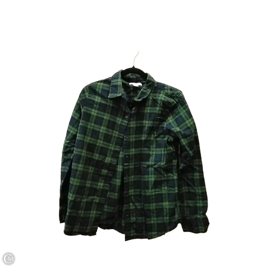 Top Long Sleeve By Amazon Essentials In Plaid Pattern, Size: M