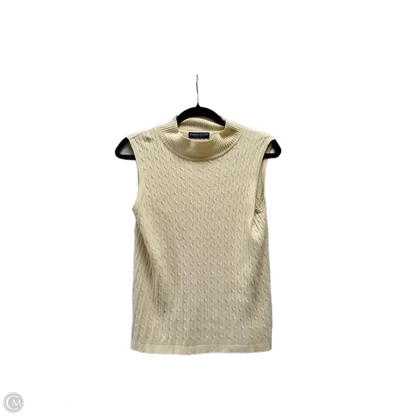 Top Sleeveless By Karen Scott In Yellow, Size: Mp