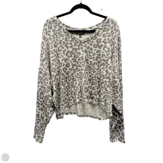 Top Long Sleeve By Freshman In Animal Print, Size: Xl