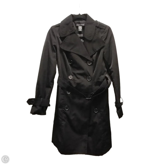 Coat Trench Coat By New York And Co In Black, Size: Xs