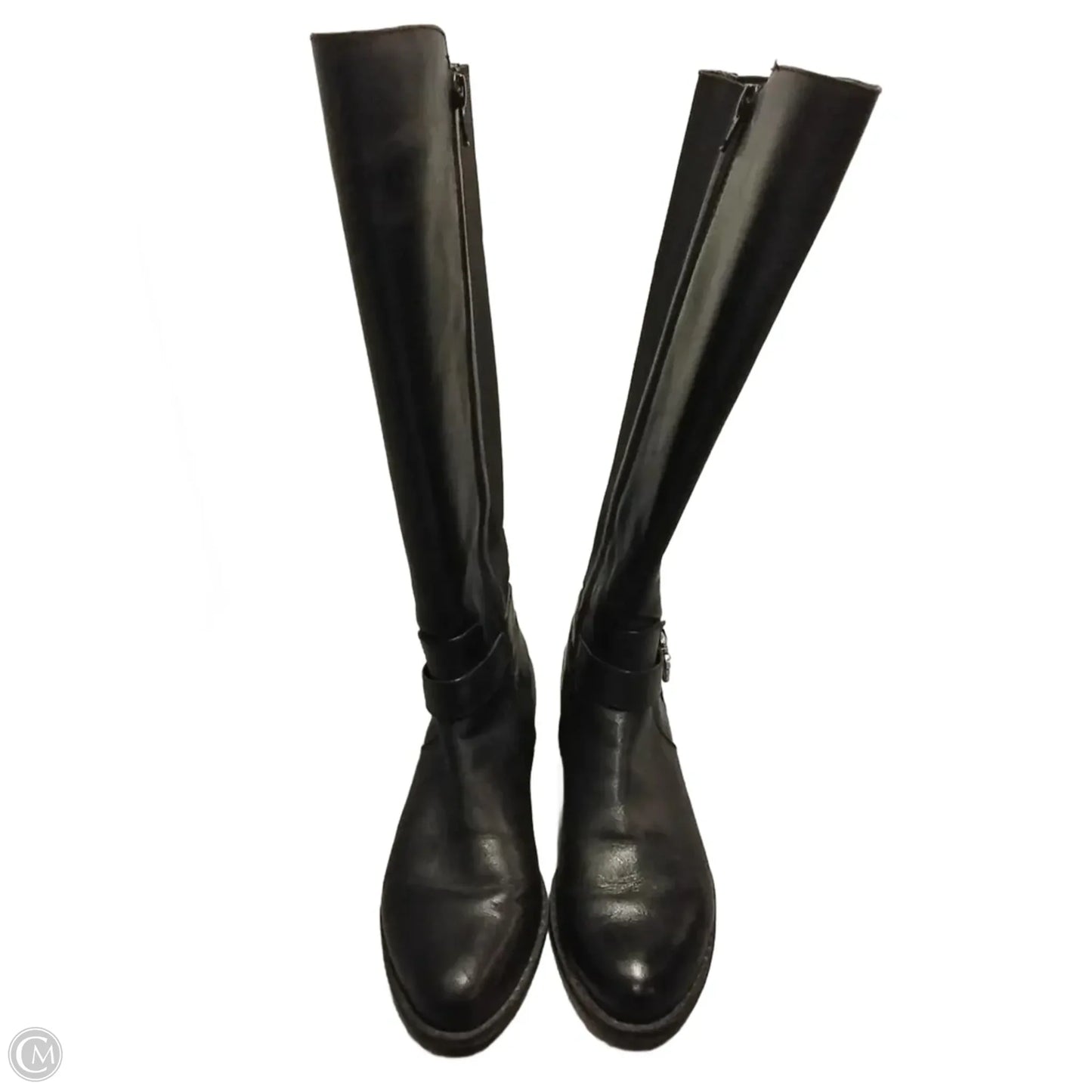 Boots Knee Flats By Isaac Mizrahi Live Qvc In Black, Size: 6