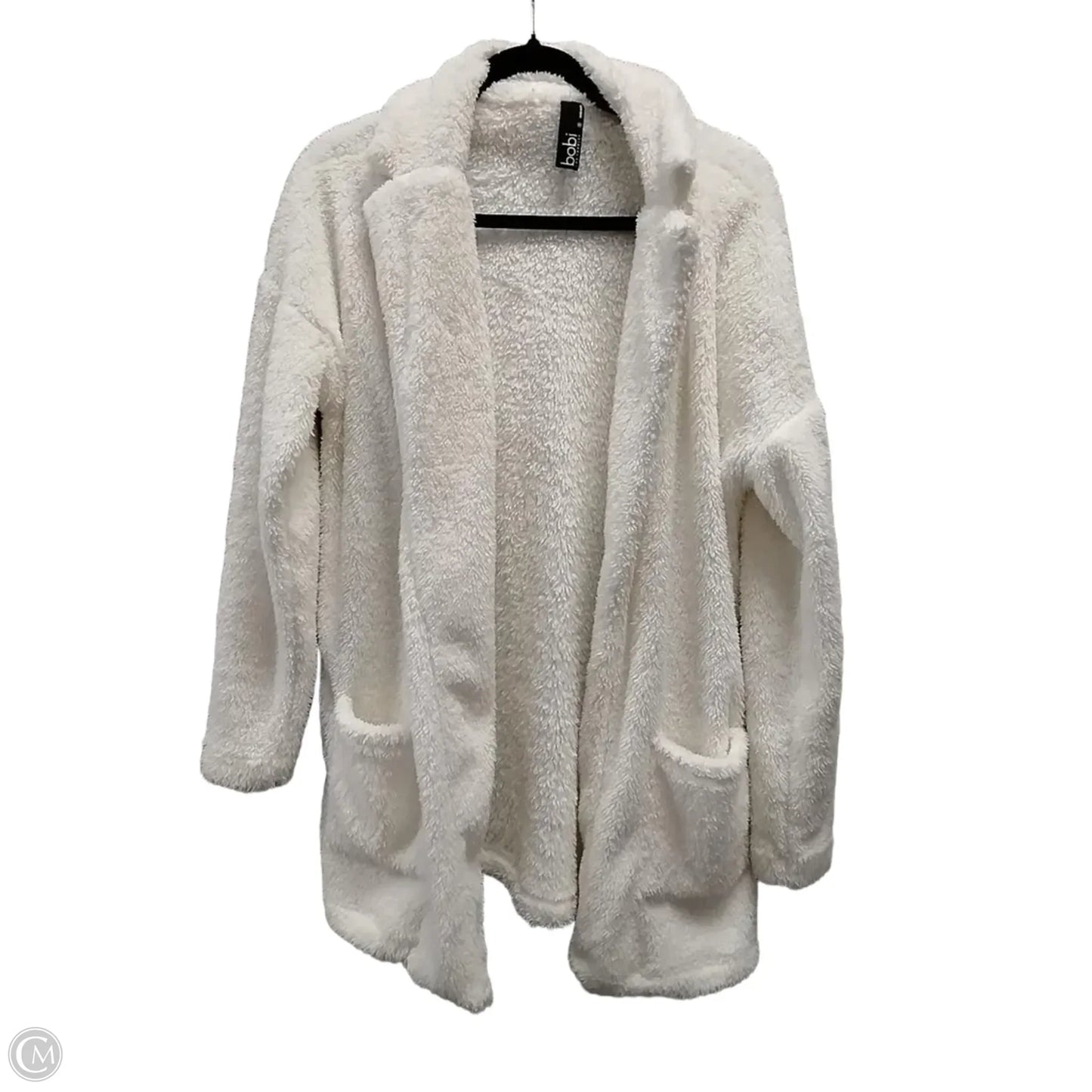 Jacket Faux Fur & Sherpa By Bobi In White, Size: S