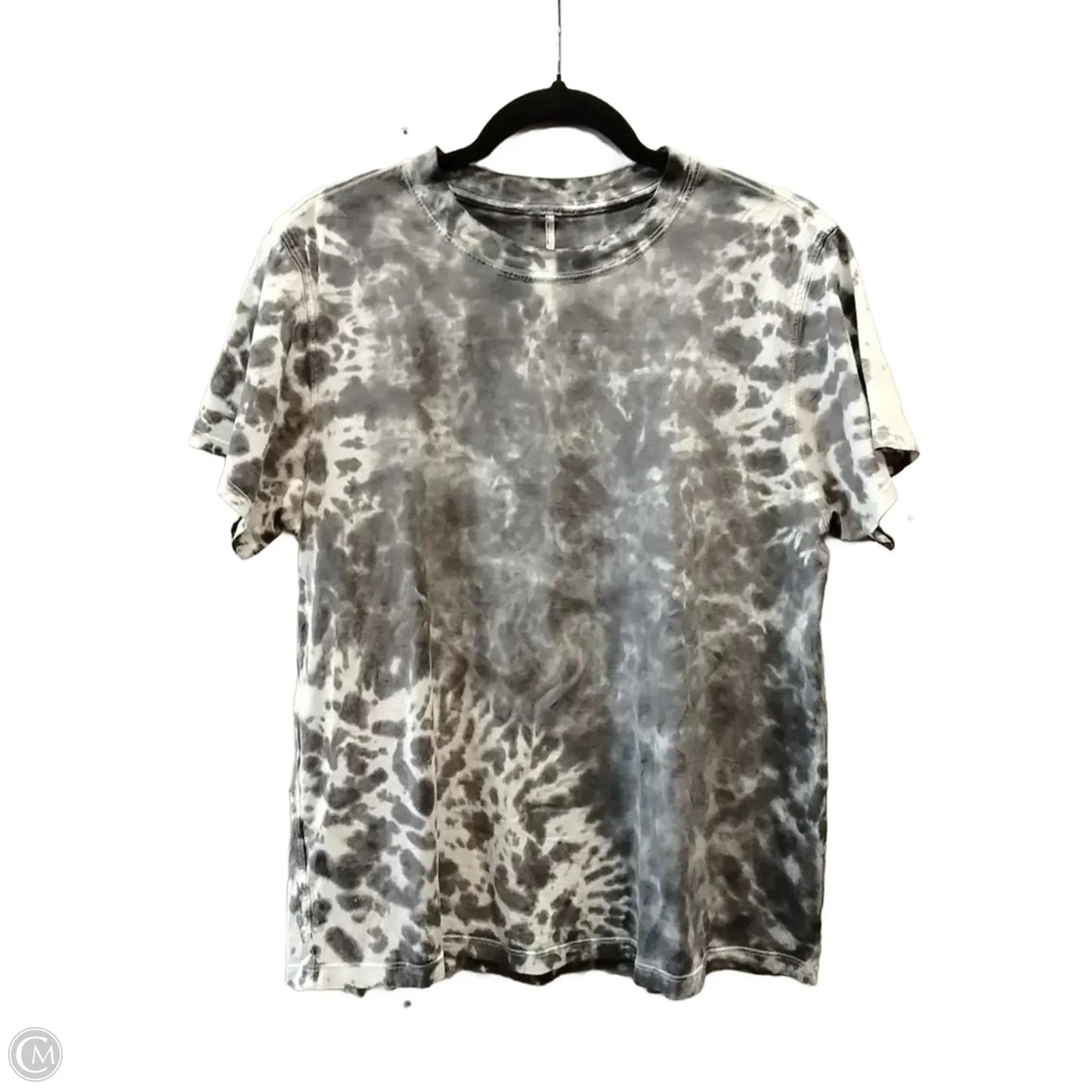 Athletic Top Short Sleeve By Lululemon In Tie Dye Print, Size: L