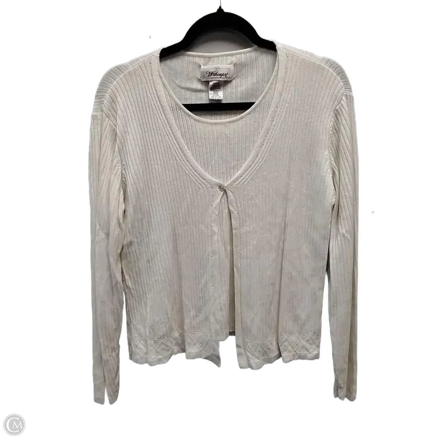 Top Long Sleeve By Worthington In White, Size: Mp