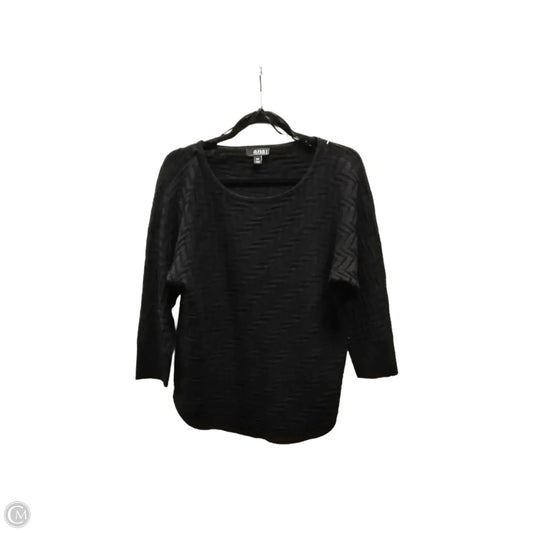 Top Long Sleeve By Ana In Black, Size: M