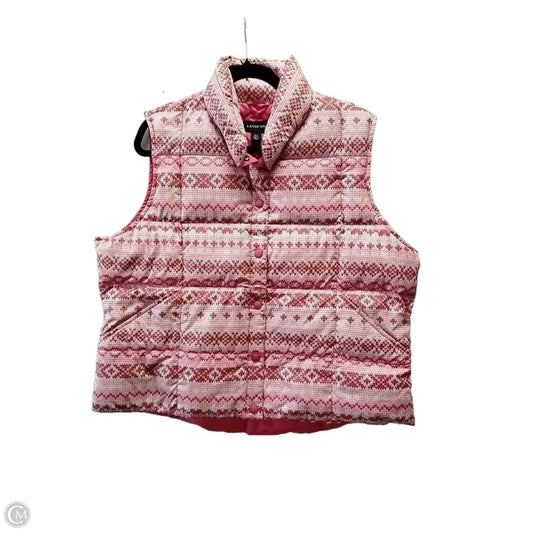Vest Puffer & Quilted By Lands End In Pink, Size: Xl