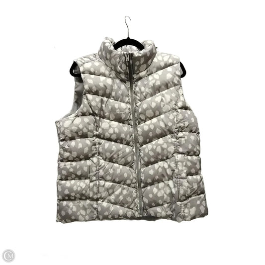 Vest Puffer & Quilted By Lands End In Polkadot Pattern, Size: L
