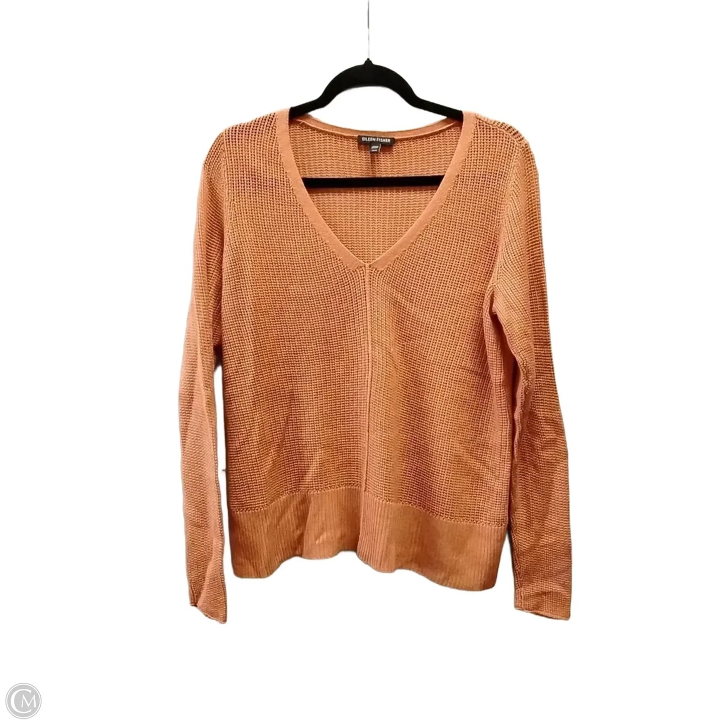 Top Long Sleeve By Eileen Fisher In Orange, Size: M