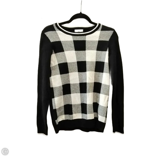 Top Long Sleeve By Charter Club In Plaid Pattern, Size: Xs