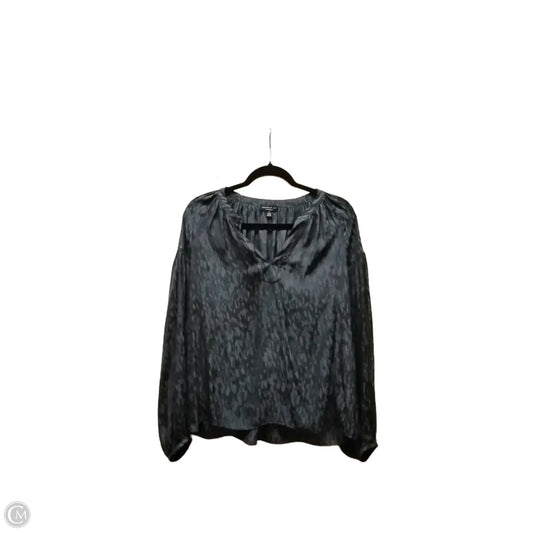 Blouse Long Sleeve By Current Air In Grey, Size: S