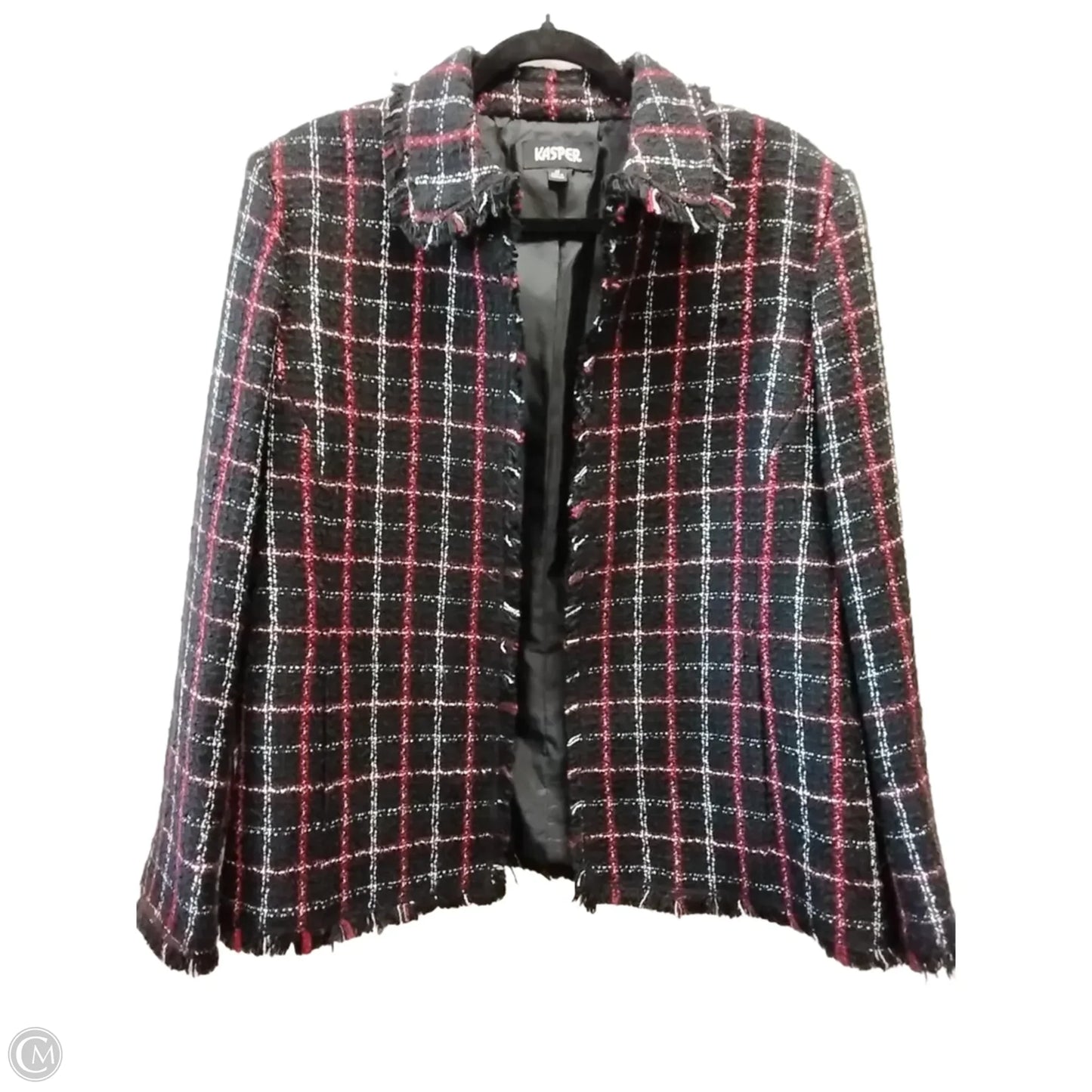 Blazer By Kasper In Plaid Pattern, Size: 16