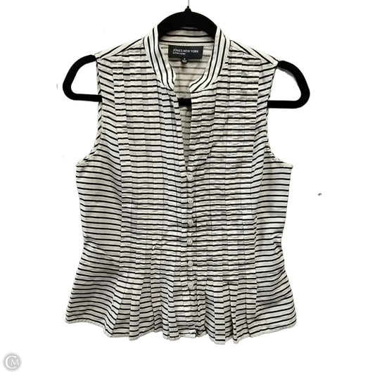 Top Sleeveless By Jones New York In Striped Pattern, Size: S