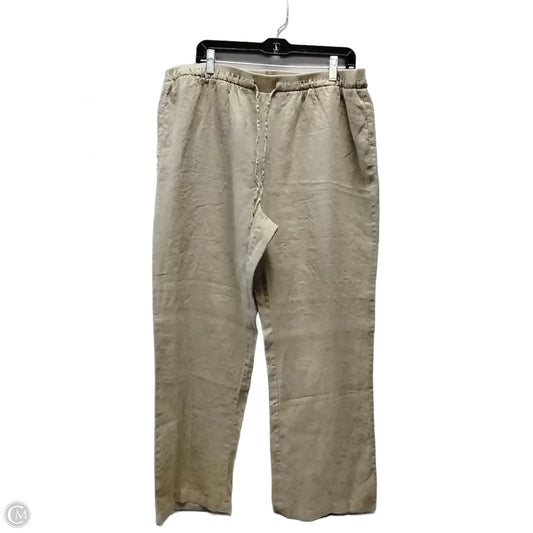 Pants Linen By Company In Brown, Size: Xl