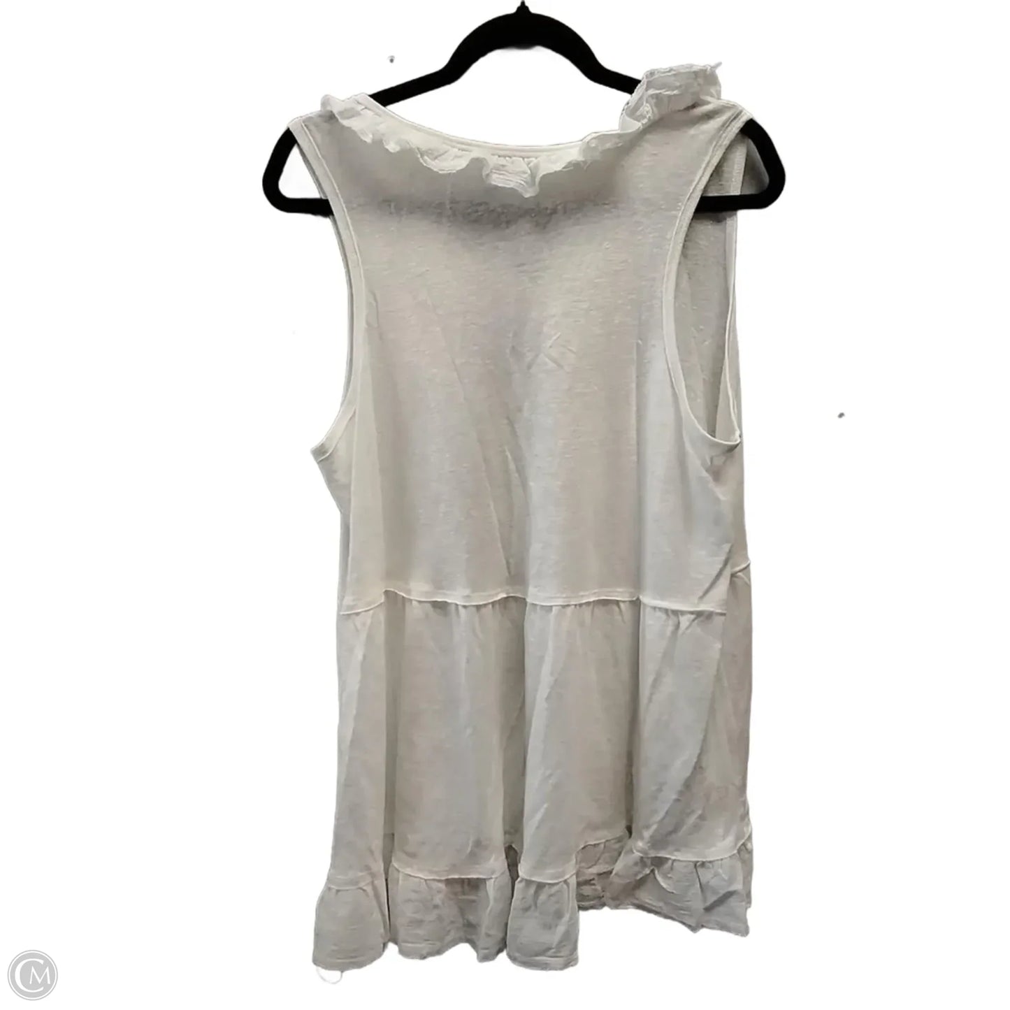 Top Sleeveless By Cato In White, Size: 20