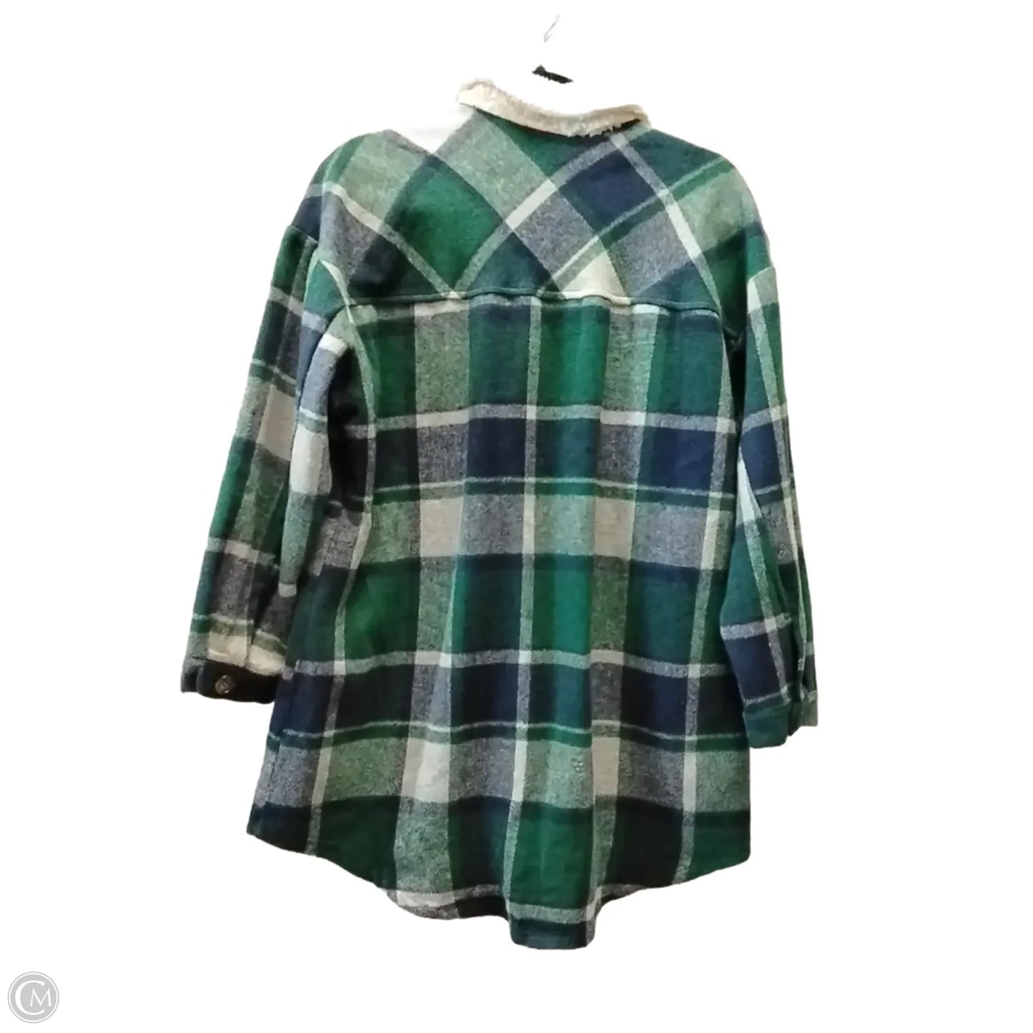 Jacket Shirt By Davi & Dani In Plaid Pattern, Size: S