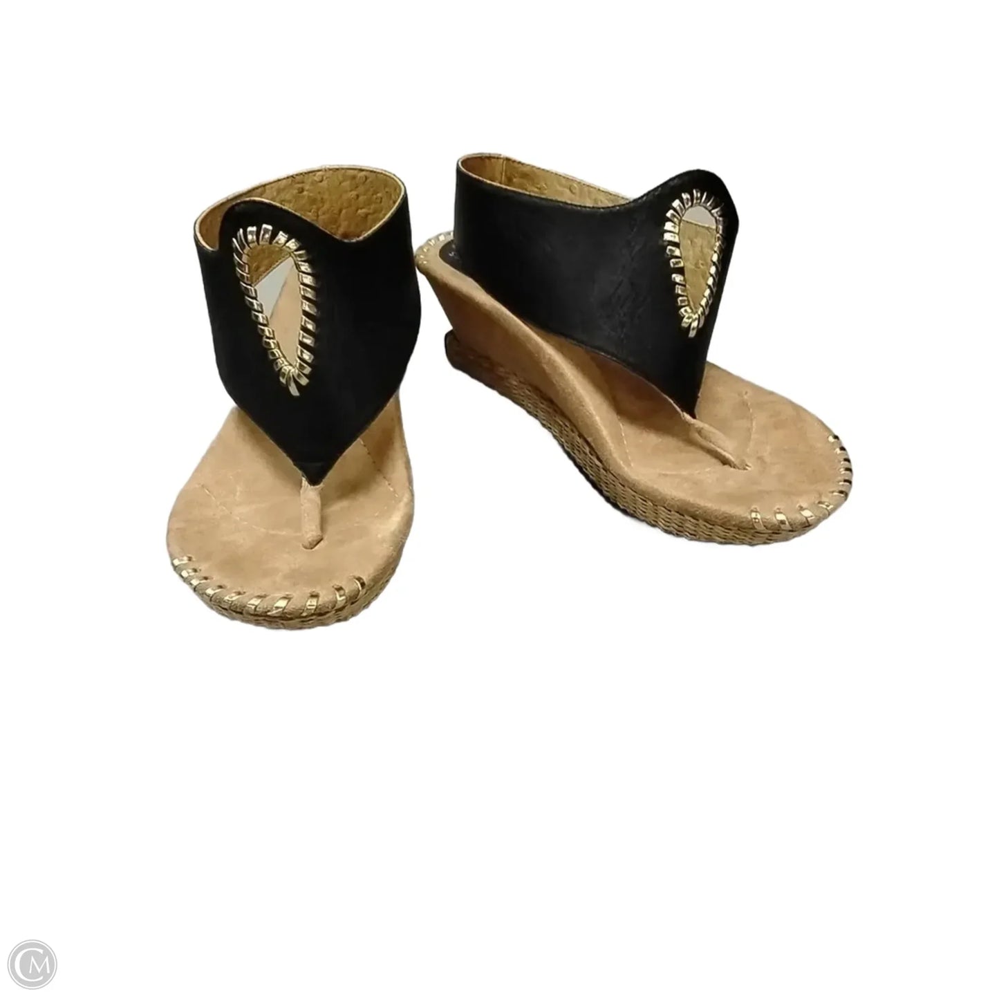 Shoes Heels Wedge By Clothes Mentor In Black, Size: 9