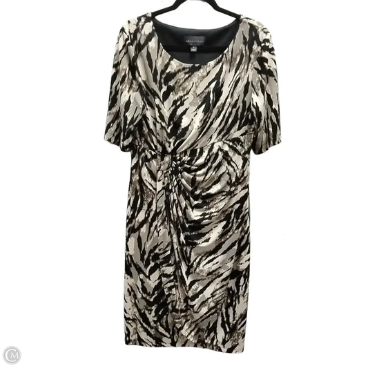 Dress Casual Midi By Connected Apparel In Zebra Print, Size: 16