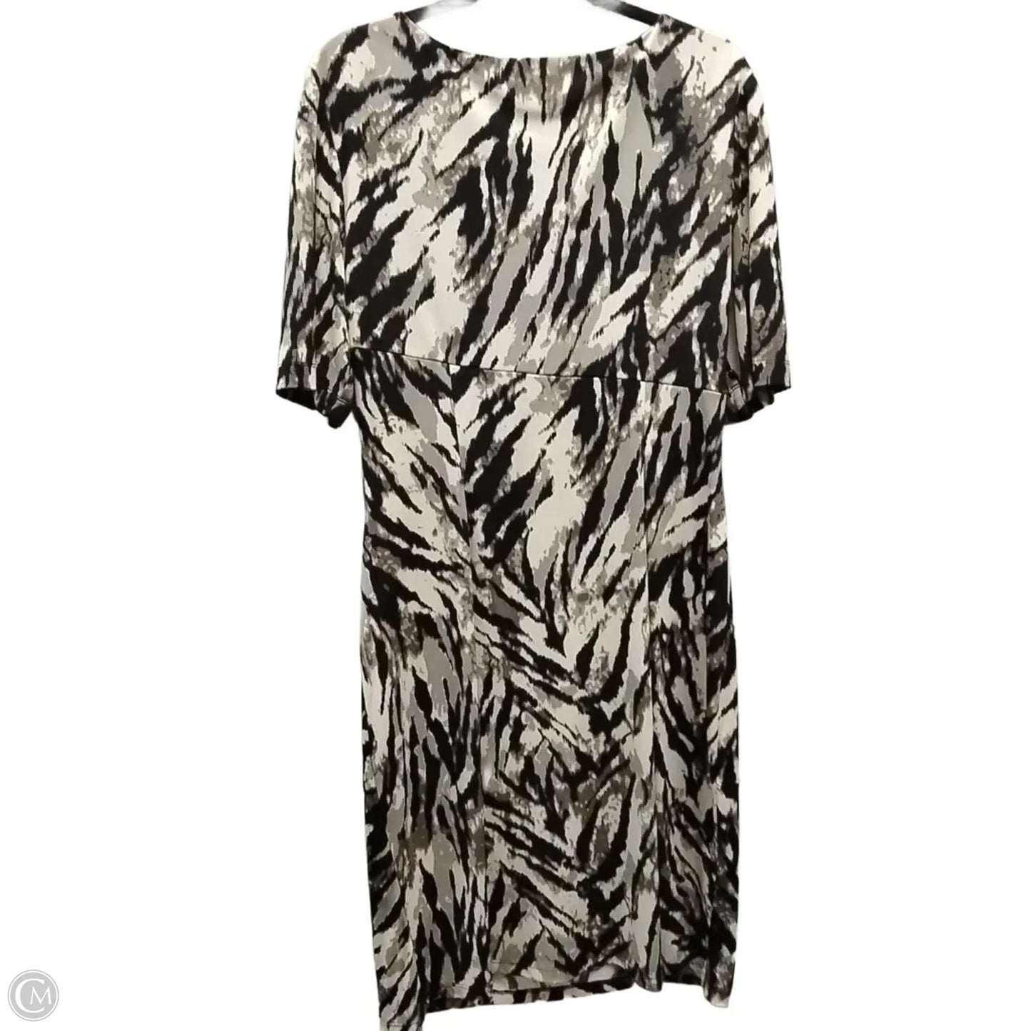 Dress Casual Midi By Connected Apparel In Zebra Print, Size: 16