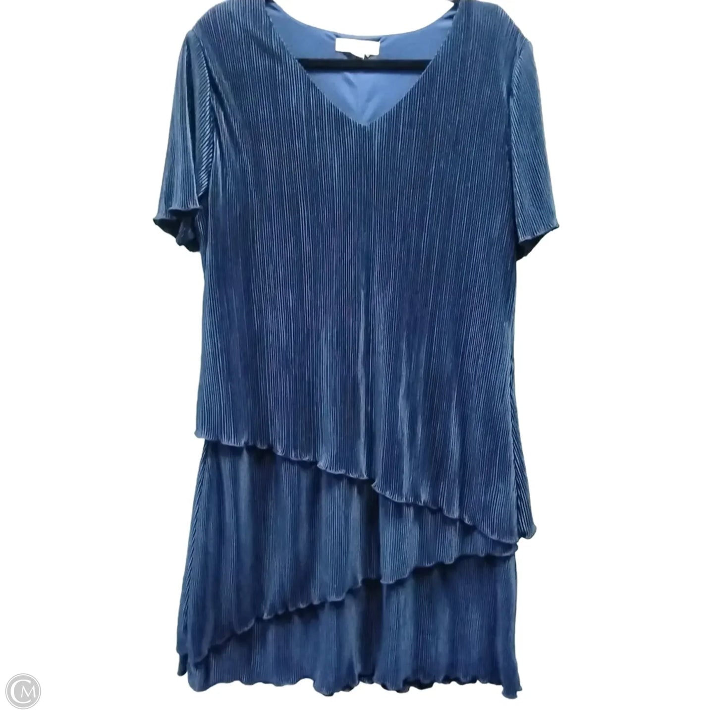 Dress Party Midi By Clothes Mentor In Blue, Size: 16
