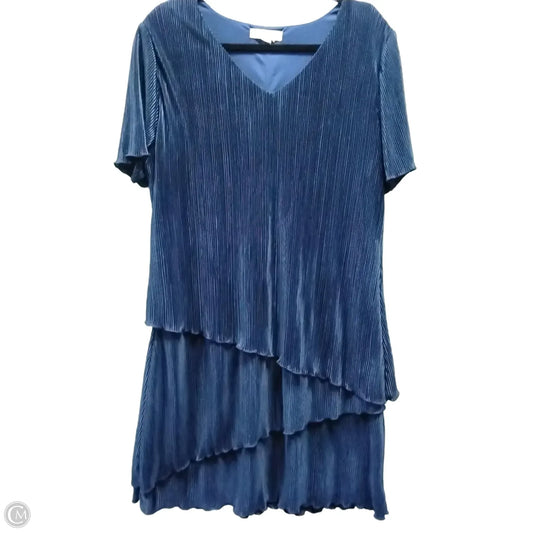 Dress Party Midi By Clothes Mentor In Blue, Size: 16