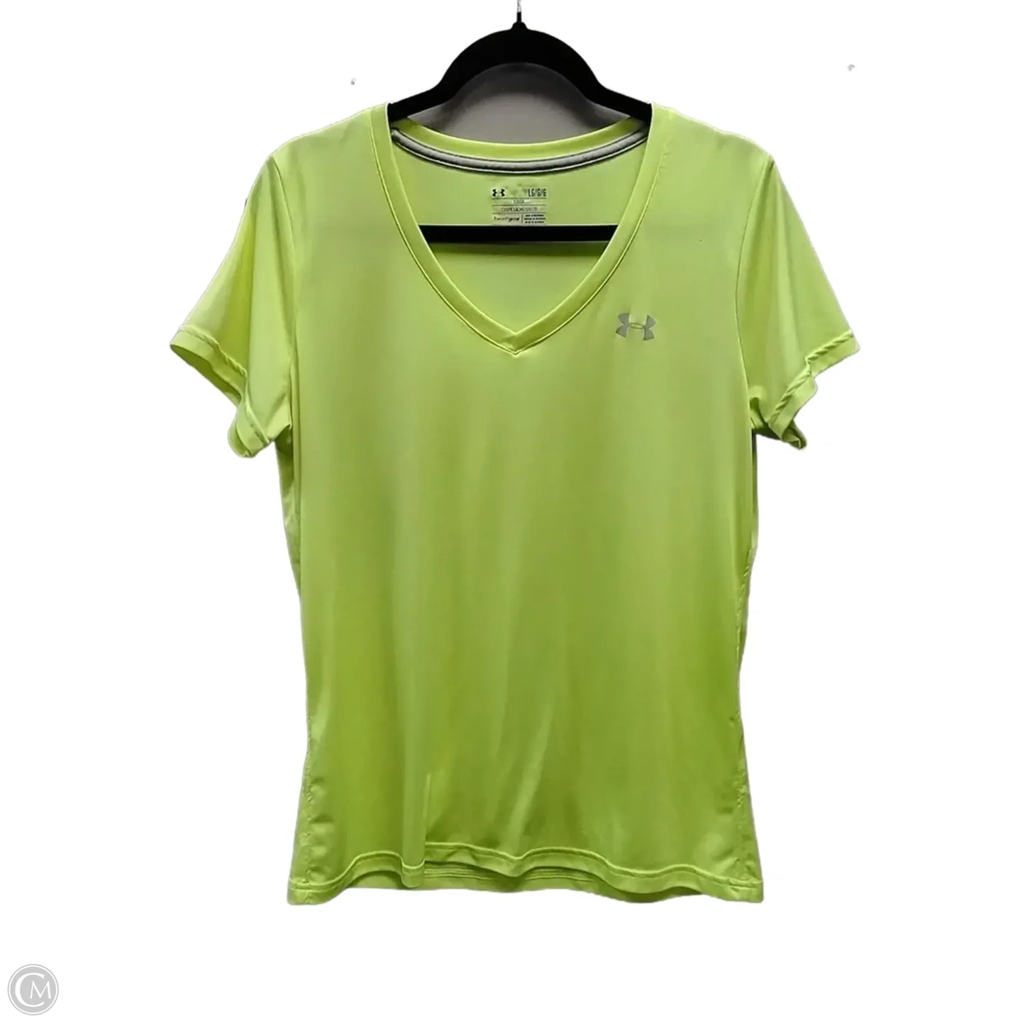 Athletic Top Short Sleeve By Under Armour In Yellow, Size: L