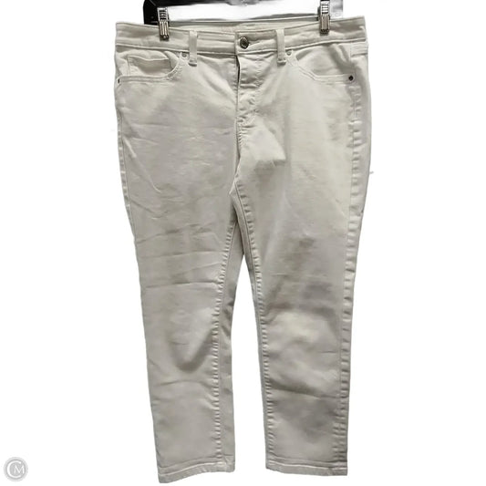 Jeans Skinny By Ana In White, Size: 12